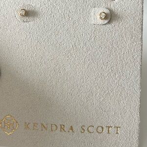 Kendra Scott Sparkling Diamond Stud Gold Earrings